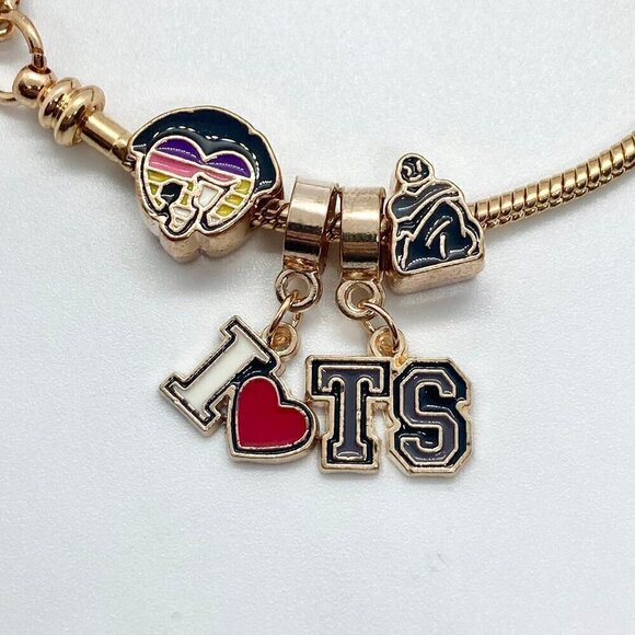 Taylor Swift Lover Gold Tone Snake Style Charm Bracelet - Picture 4 of 9